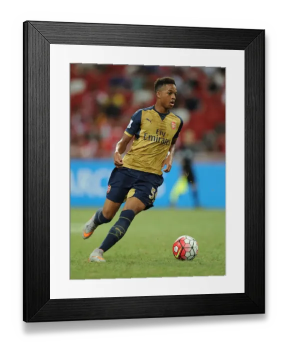 Framed Print : Arsenal's Chris Willock in Action against Singapore XI - Barclays Asia Trophy 2015