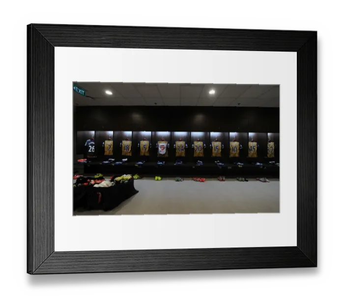 Framed Print : Arsenal Football Club: Unity Before Battle - Pre-Match Huddle at Singapore National Stadium (2015)