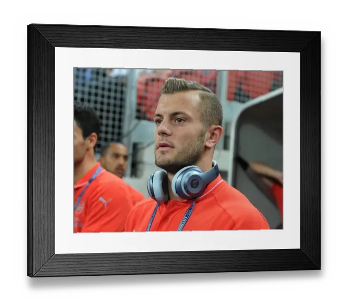 Framed Print : Jack Wilshere Gears Up for Arsenal's Clash against Singapore XI