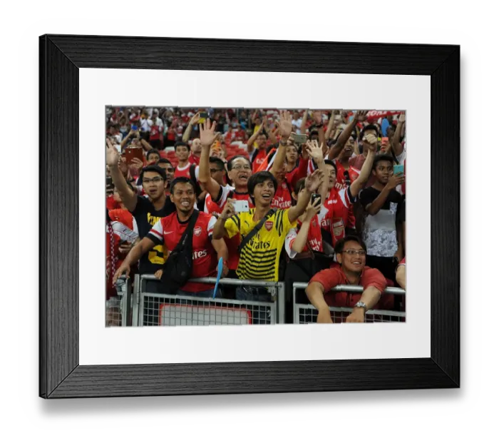 Framed Print : Arsenal Fans in Full Force: Singapore's Barclays Asia Trophy