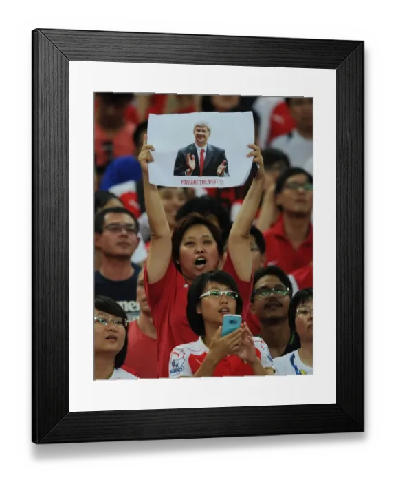 Framed Print : Arsenal Fan Amidst the Throes of Arsenal vs. Everton: Barclays Asia Trophy 2015-16 Framed Print : Arsenal Fan Amidst the Throes of Arsenal vs. Everton: Barclays Asia Trophy 2015-16