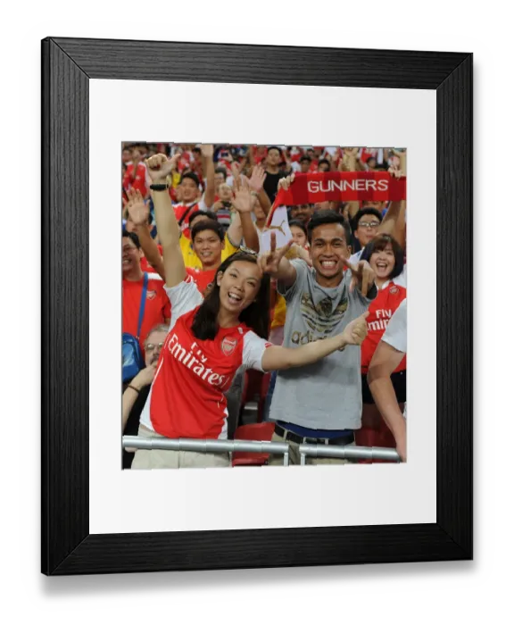Framed Print : Arsenal Fans Gather Before Arsenal vs. Everton - Barclays Asia Trophy, 2015 Framed Print : Arsenal Fans Gather Before Arsenal vs. Everton - Barclays Asia Trophy, 2015