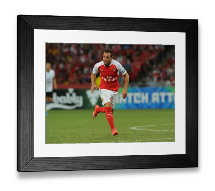 Framed Print : Arsenal's Santi Cazorla in Action Against Everton at the 2015-16 Barclays Asia Trophy in Singapore Framed Print : Arsenal's Santi Cazorla in Action Against Everton at the 2015-16 Barclays Asia Trophy in Singapore