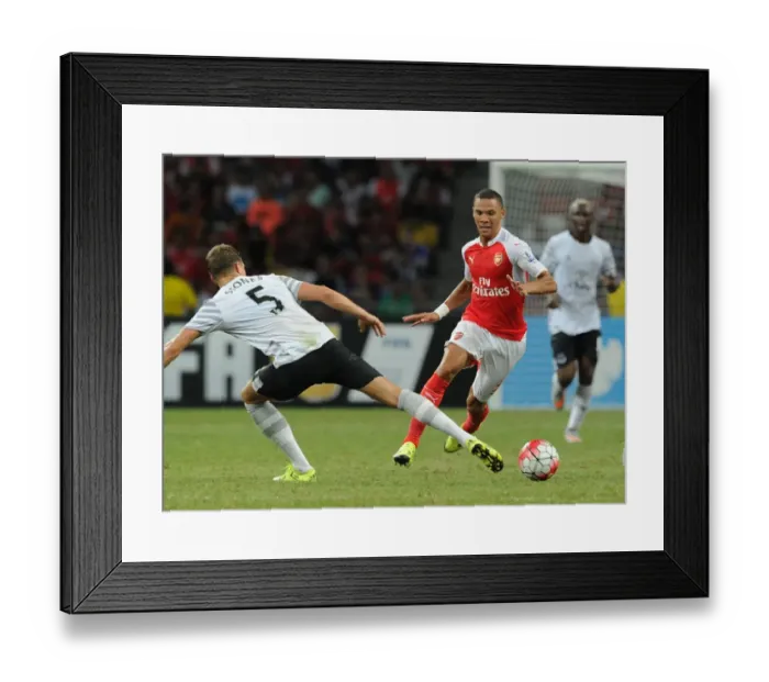 Framed Print : Arsenal vs. Everton: 2015 Barclays Asia Trophy Clash in Singapore