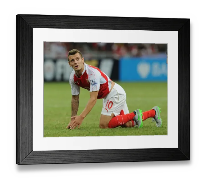Framed Print : Arsenal's Jack Wilshere in Action Against Everton at 2015 Asia Trophy, Singapore