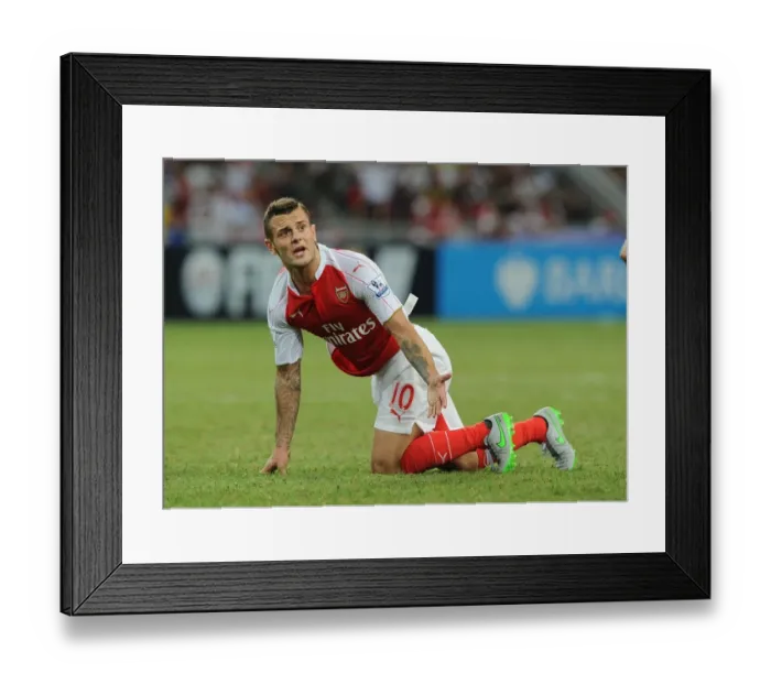 Framed Print : Arsenal's Jack Wilshere in Action Against Everton at 2015-16 Barclays Asia Trophy, Singapore