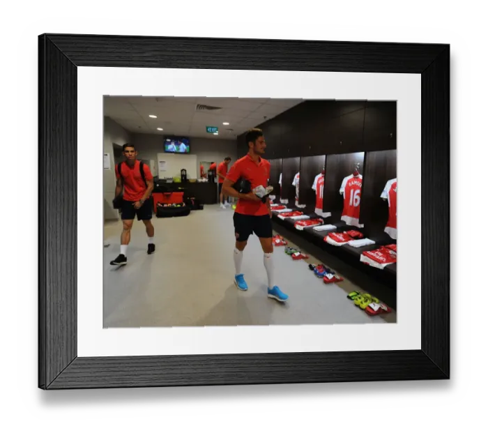 Framed Print : Arsenal FC: Olivier Giroud in the Changing Room - Pre-Match Preparation (Arsenal vs. Everton, Barclays Asia Trophy 2015-16, Singapore) Framed Print : Arsenal FC: Olivier Giroud in the Changing Room - Pre-Match Preparation (Arsenal vs. Everton, Barclays Asia Trophy 2015-16, Singapore)