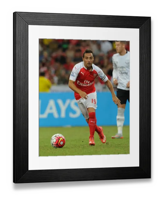 Framed Print : Santi Cazorla in Action: Arsenal vs. Everton, 2015-16 Barclays Asia Trophy, Singapore