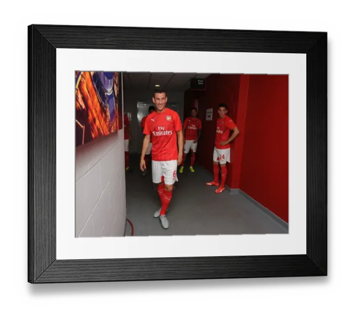 Framed Print : Arsenal's Laurent Koscielny Gears Up for Arsenal vs. Everton - Barclays Asia Trophy 2015-16 Framed Print : Arsenal's Laurent Koscielny Gears Up for Arsenal vs. Everton - Barclays Asia Trophy 2015-16
