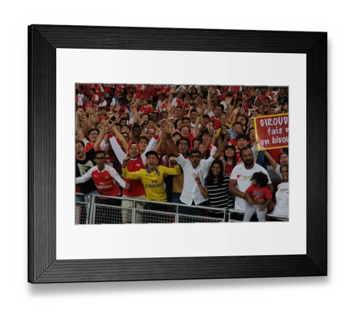 Framed Print : Arsenal Fans Gather Before Arsenal vs. Everton - 2015 Barclays Asia Trophy, Singapore Framed Print : Arsenal Fans Gather Before Arsenal vs. Everton - 2015 Barclays Asia Trophy, Singapore