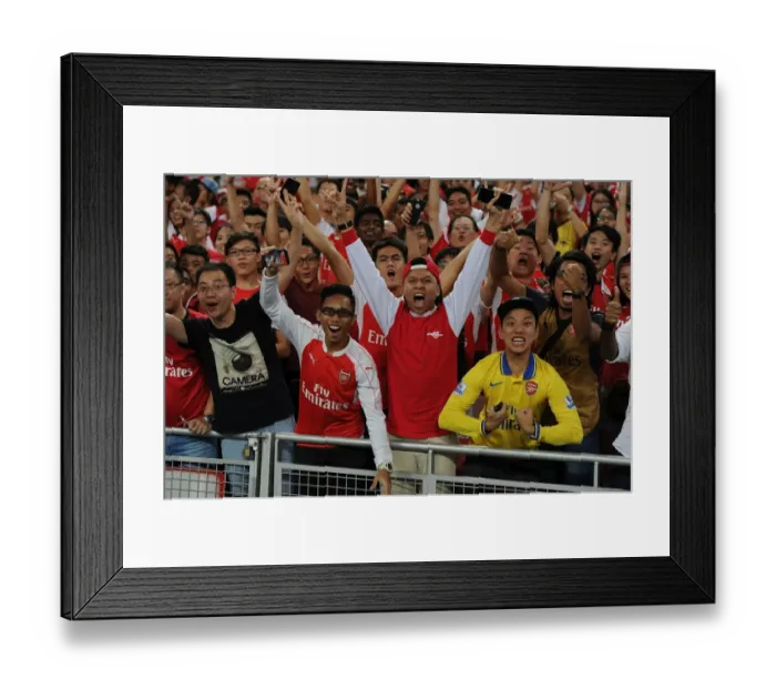 Framed Print : Arsenal Fans Unite Before Asia Trophy Clash Against Everton, Singapore 2015