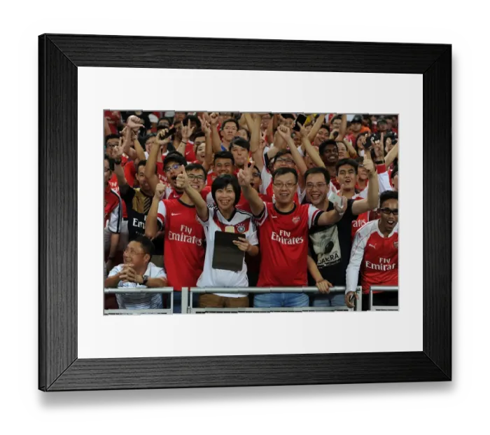 Framed Print : Arsenal Fans Unite: Gathering Before Arsenal vs. Everton, Barclays Asia Trophy, Singapore 2015