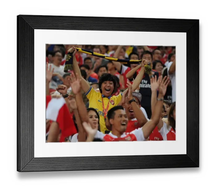 Framed Print : Arsenal Fans Passion: A Singapore Showdown - Arsenal vs. Everton at the 2015 Asia Trophy
