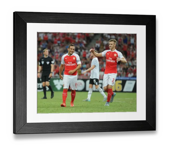 Framed Print : Arsenal Celebrate: Santi Cazorla and Calum Chambers Goal Dance (Arsenal vs. Everton, Barclays Asia Trophy 2015-16) Framed Print : Arsenal Celebrate: Santi Cazorla and Calum Chambers Goal Dance (Arsenal vs. Everton, Barclays Asia Trophy 2015-16)