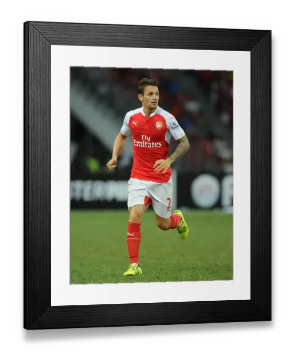 Framed Print : Arsenal vs. Everton: Barclays Asia Trophy Clash, 2015 - Mathieu Debuchy in Action Framed Print : Arsenal vs. Everton: Barclays Asia Trophy Clash, 2015 - Mathieu Debuchy in Action