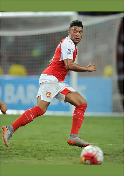 Arsenal's Alex Oxlade-Chamberlain in Action Against Everton at 2015 Asia Trophy, Singapore