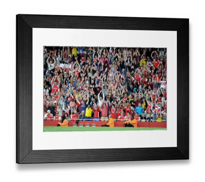 Framed Print : Arsenal Fans Engage in Mexican Wave at Emirates Cup Match Against Olympique Lyonnais Framed Print : Arsenal Fans Engage in Mexican Wave at Emirates Cup Match Against Olympique Lyonnais