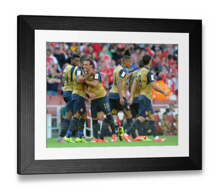 Framed Print : Santi Cazorla's Six-Goal Masterclass: Arsenal's Dominant Performance Against Olympique Lyonnais - Emirates Cup 2015 / 16 Framed Print : Santi Cazorla's Six-Goal Masterclass: Arsenal's Dominant Performance Against Olympique Lyonnais - Emirates Cup 2015 / 16