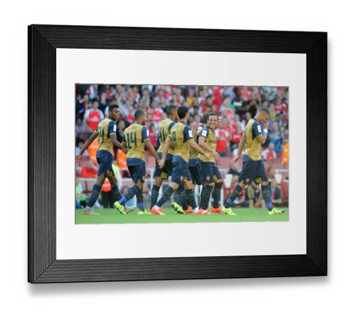 Framed Print : Santi Cazorla's Six-Goal Onslaught: Arsenal's Emirates Cup Victory over Olympique Lyonnais (2015 / 16) Framed Print : Santi Cazorla's Six-Goal Onslaught: Arsenal's Emirates Cup Victory over Olympique Lyonnais (2015 / 16)