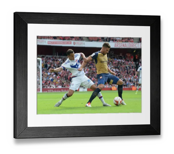 Framed Print : Giroud vs. Zeffane: A Battle at the Emirates Cup Framed Print : Giroud vs. Zeffane: A Battle at the Emirates Cup