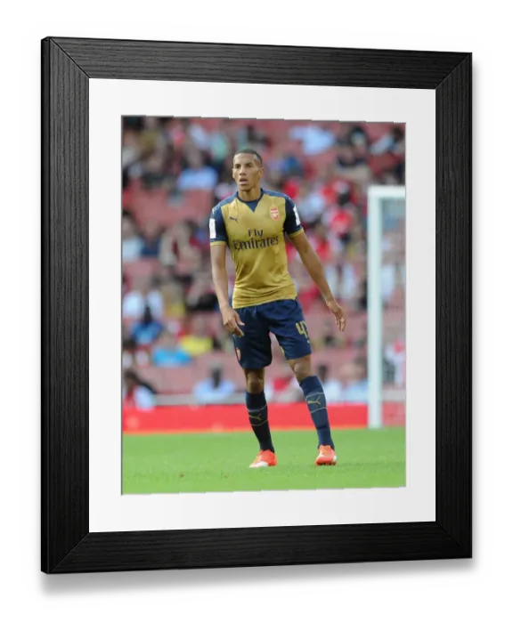 Framed Print : Isaac Hayden in Action: Arsenal vs. Olympique Lyonnais, Emirates Cup 2015 / 16