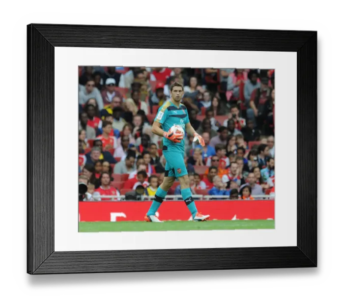 Framed Print : Emiliano Martinez in Action: Arsenal vs. Olympique Lyonnais, Emirates Cup 2015 / 16