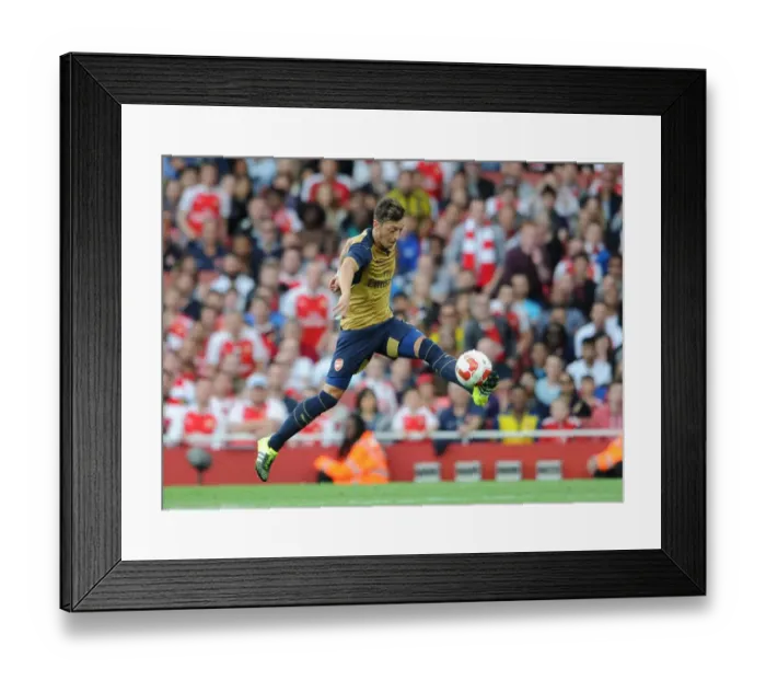 Framed Print : Mesut Ozil in Action: Arsenal vs. Olympique Lyonnais, Emirates Cup 2015 / 16