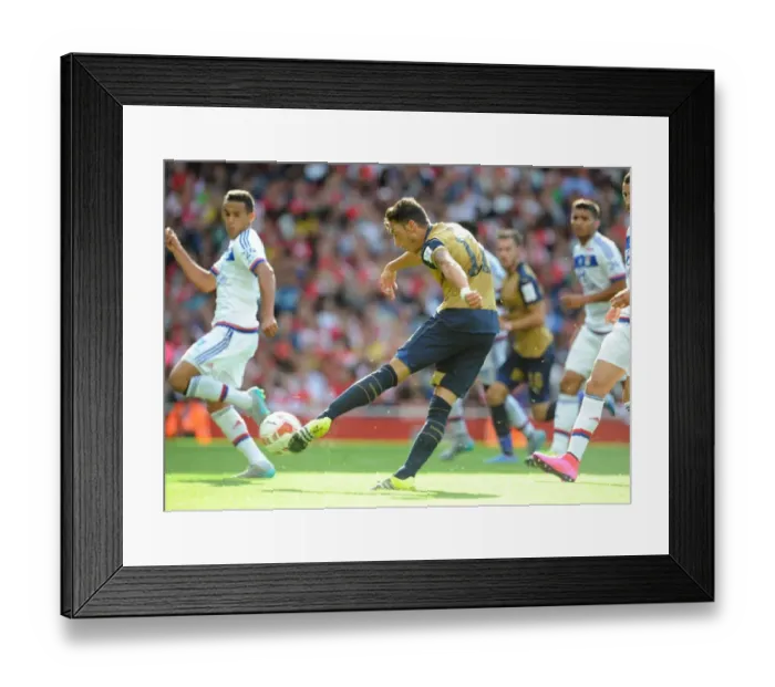 Framed Print : Mesut Ozil Scores: Arsenal's Win Against Olympique Lyonnais, Emirates Cup 2015 / 16 Framed Print : Mesut Ozil Scores: Arsenal's Win Against Olympique Lyonnais, Emirates Cup 2015 / 16