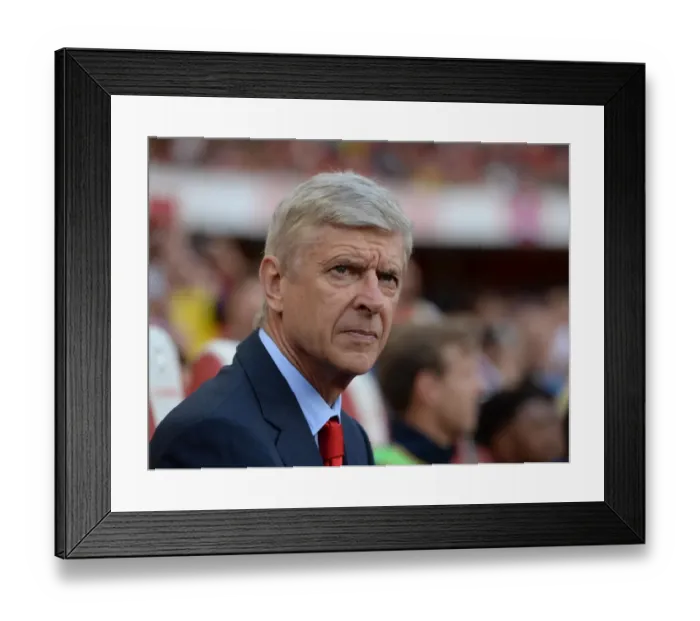Framed Print : Arsene Wenger: Arsenal Manager before Arsenal vs. Olympique Lyonnais, Emirates Cup 2015 / 16