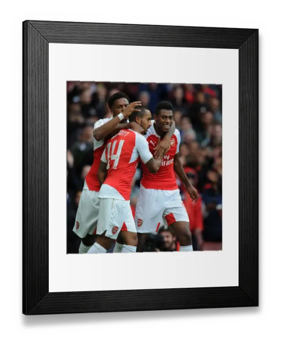 Framed Print : Theo Walcott's Goal Celebration: Arsenal vs. VfL Wolfsburg at Emirates Cup 2015 / 16 Framed Print : Theo Walcott's Goal Celebration: Arsenal vs. VfL Wolfsburg at Emirates Cup 2015 / 16