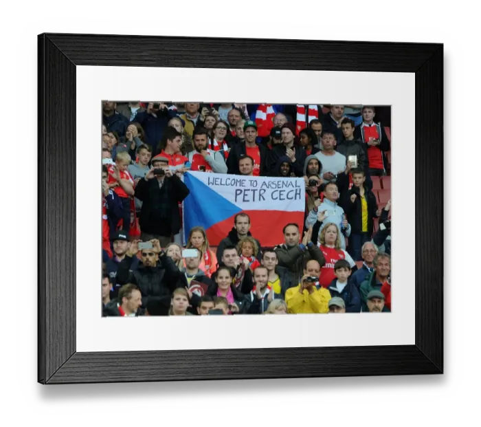Framed Print : Arsenal Fans Welcome Petr Cech: Emirates Cup 2015 / 16