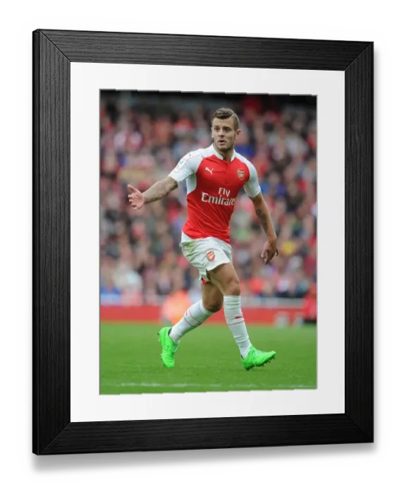 Framed Print : Arsenal's Jack Wilshere in Action against VfL Wolfsburg at Emirates Cup 2015 / 16