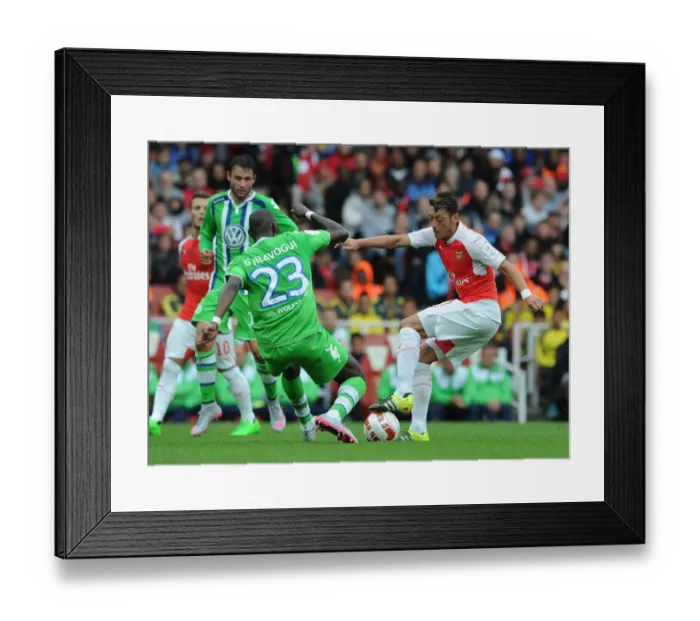Framed Print : Mesut Ozil vs. Naldo: Intense Face-Off at the Emirates Cup, 2015 Framed Print : Mesut Ozil vs. Naldo: Intense Face-Off at the Emirates Cup, 2015