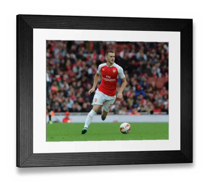 Framed Print : Arsenal's Calum Chambers in Action at Emirates Cup 2015 vs VfL Wolfsburg