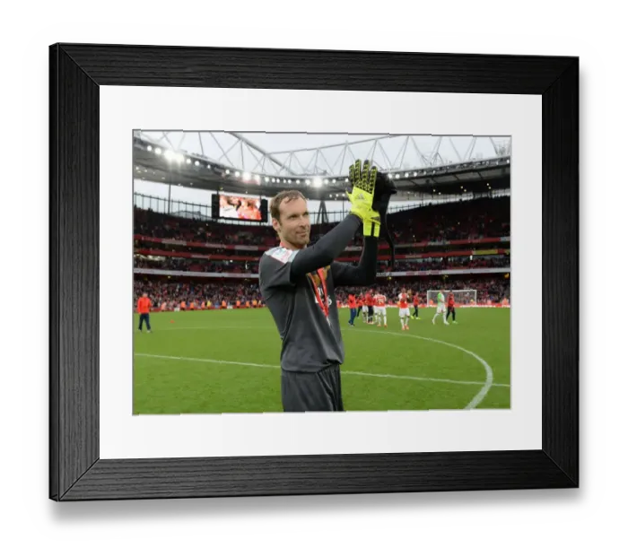 Framed Print : Arsenal's Petr Cech in Deep Thought After Arsenal vs. VfL Wolfsburg - Emirates Cup 2015 / 16