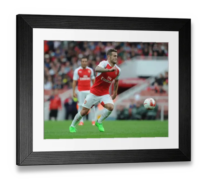 Framed Print : Arsenal's Jack Wilshere in Action against VfL Wolfsburg at Emirates Cup 2015 / 16