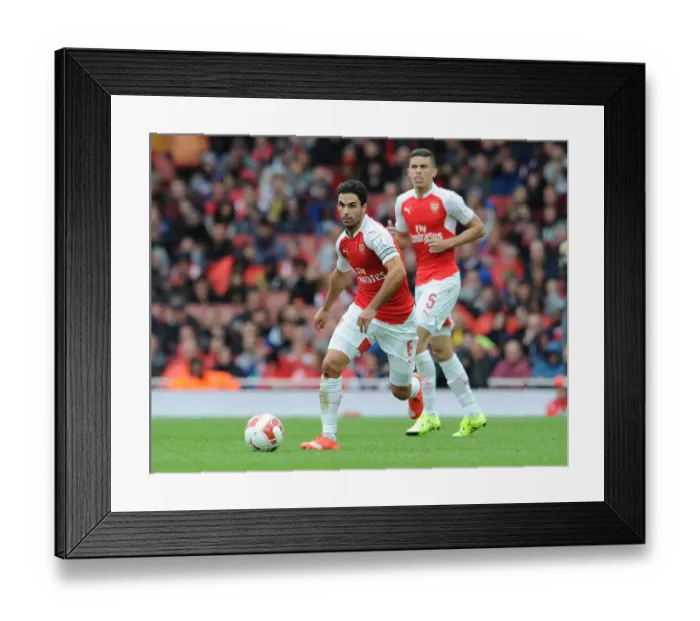 Framed Print : Mikel Arteta in Action: Arsenal vs. VfL Wolfsburg, Emirates Cup 2015 / 16
