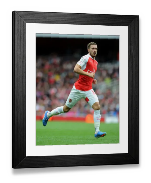 Framed Print : Arsenal's Aaron Ramsey in Action against VfL Wolfsburg at Emirates Cup 2015 / 16 Framed Print : Arsenal's Aaron Ramsey in Action against VfL Wolfsburg at Emirates Cup 2015 / 16