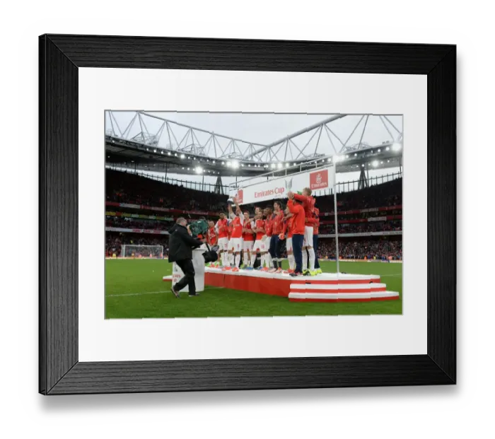 Framed Print : Arsenal Victory: Emirates Cup Triumph over VfL Wolfsburg (2015 / 16)