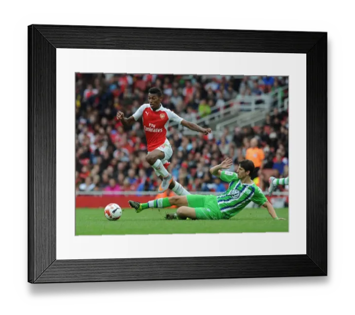 Framed Print : Arsenal's Jeff Reine-Adelaide Outsmarts Timm Klose: A Moment of Skill at the Emirates Cup, 2015