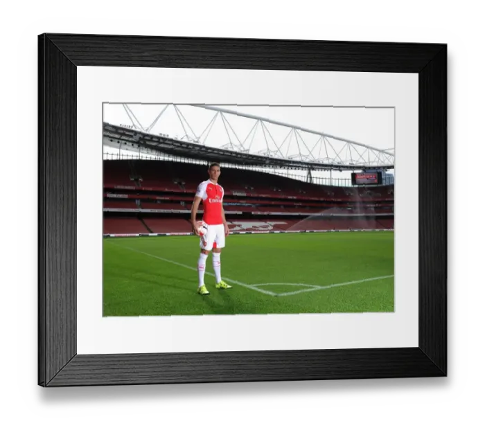Framed Print : Arsenal First Team: Gabriel's Training Session at Emirates Stadium, July 2015