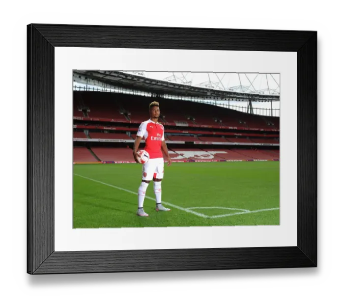 Framed Print : Serge Ganbry (Arsenal). Arsenal 1st Team Photcall and Training Session. Emirates Stadium