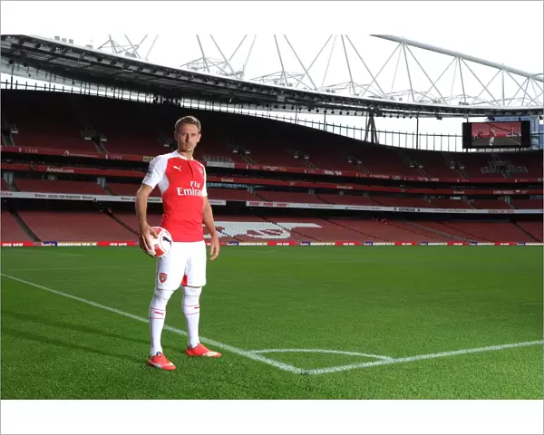 Nacho Monreal (Arsenal). Arsenal 1st Team Photcall and Training Session. Emirates Stadium