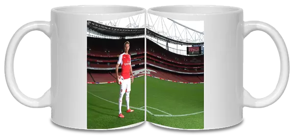 Nacho Monreal (Arsenal). Arsenal 1st Team Photcall and Training Session. Emirates Stadium