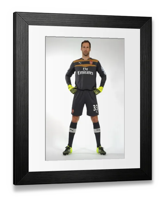 Framed Print : Arsenal FC: Petr Cech at 2015-16 First Team Photocall Framed Print : Arsenal FC: Petr Cech at 2015-16 First Team Photocall