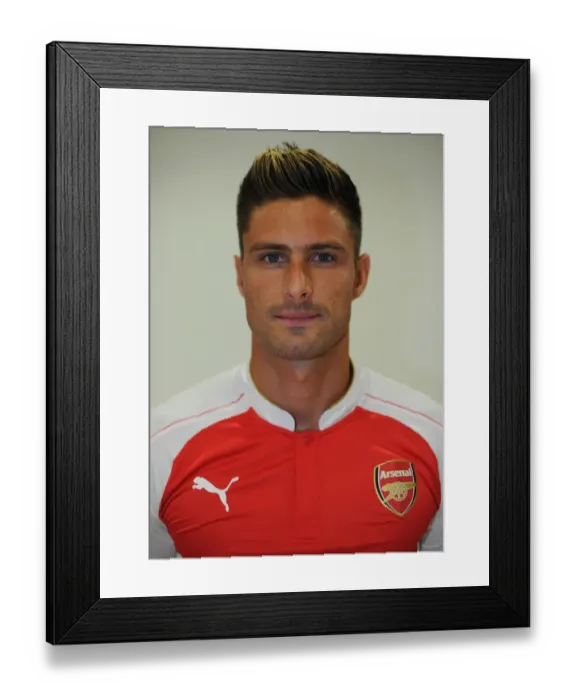 Framed Print : Arsenal Football Club: 2015-16 First Team - Olivier Giroud at Emirates Stadium