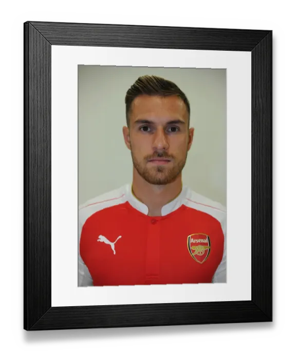 Framed Print : Arsenal's Aaron Ramsey at 2015-16 First Team Photocall Framed Print : Arsenal's Aaron Ramsey at 2015-16 First Team Photocall