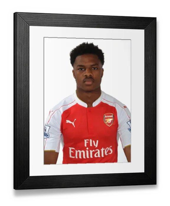 Framed Print : Chuba Akpom: Arsenal First Team Introduced 2015-16