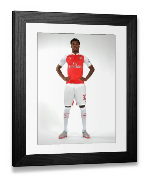 Framed Print : Chuba Akpom: Arsenal First Team Photocall 2015-16