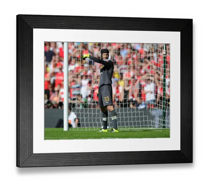 Framed Print : Arsenal's Petr Cech in Action: Arsenal vs. Chelsea - FA Community Shield 2015-16